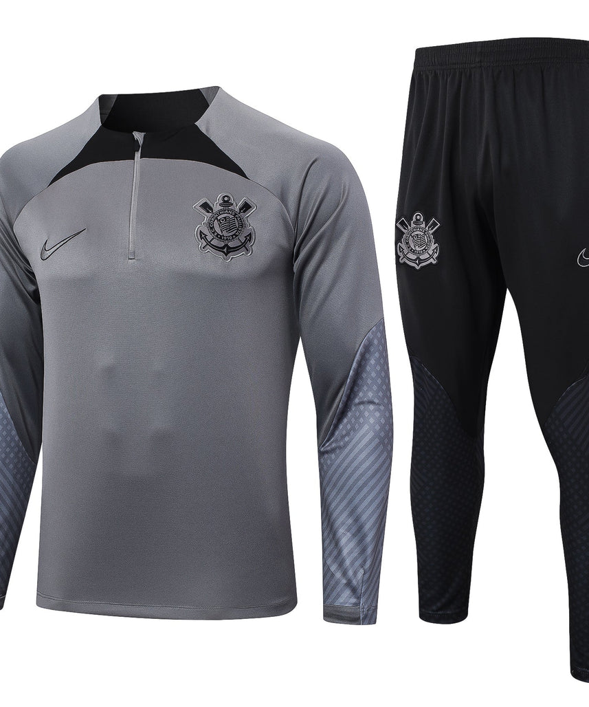 Corinthians Black and Grey Tracksuit